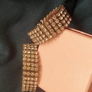 Vintage stretch rhinestone bracelets